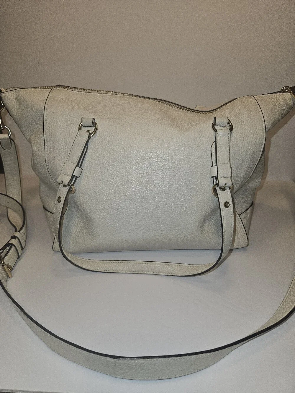 Coach White Leather Shoulder Bag